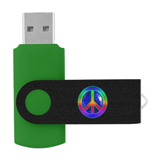 Give Peace a Chance Rainbow USB Flash Drive
