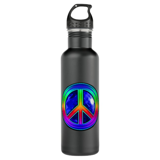 Give Peace a Chance Rainbow Water Bottle