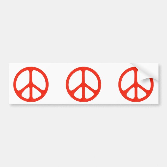 Give Peace a Chance Red Bumper Sticker (Front)
