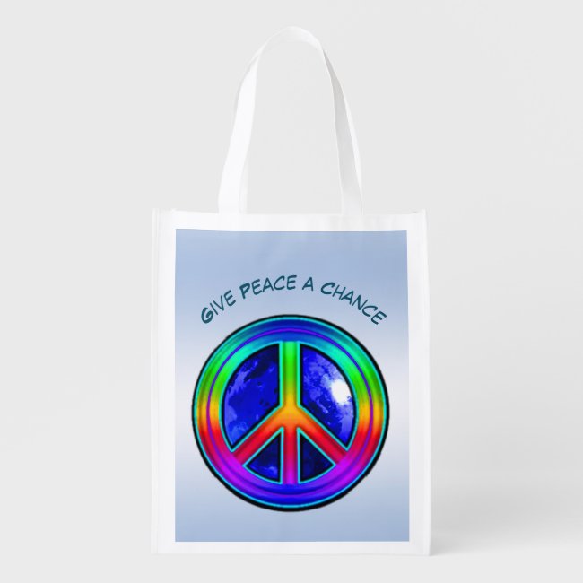 Give Peace a Chance Reusable Grocery Bag