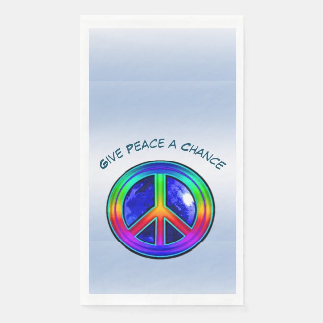 Give Peace a Chance Set of Paper Guest Towels