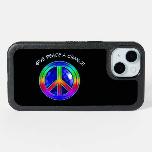 Give Peace Chance Rainbow OtterBox iPhone 15 case