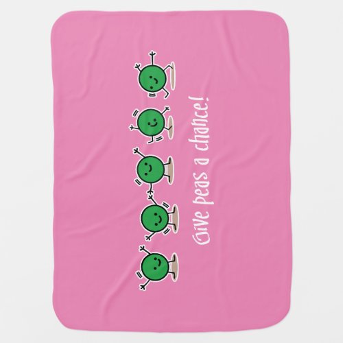 Give peas a chance baby blanket
