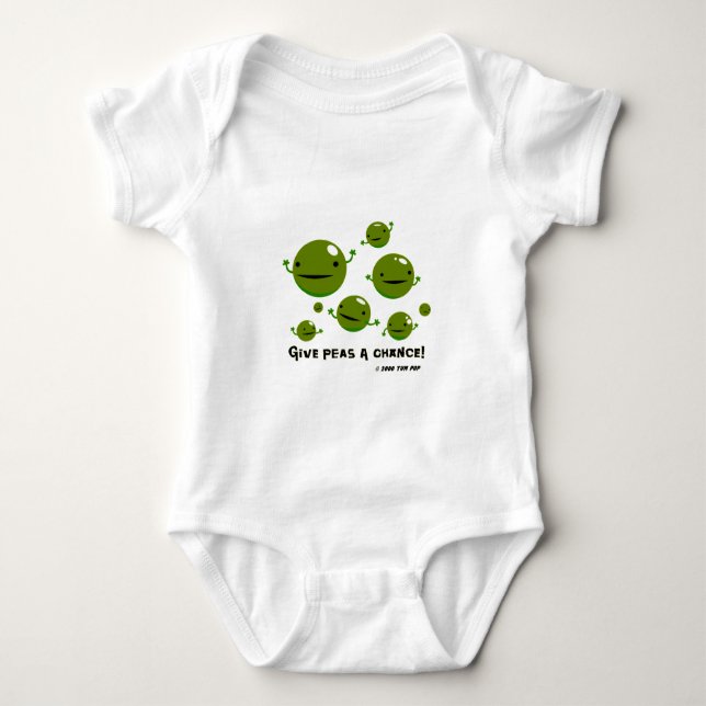 Give Peas a Chance Baby Bodysuit (Front)
