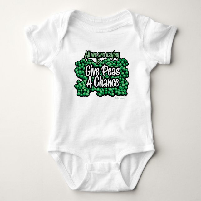 Give Peas A Chance Baby Romper (Front)