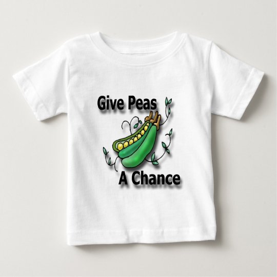 Give Peas A Chance black Baby T-Shirt