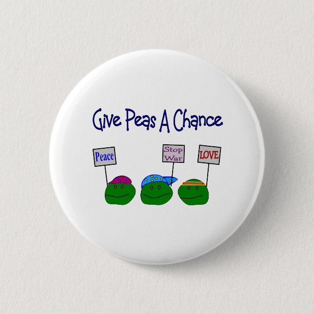 Give PEAS a chance Button (Front)