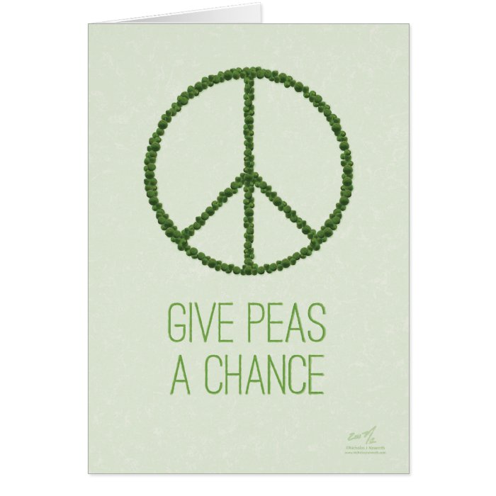 Give Peas A Chance Card