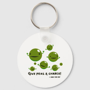 Give Peas a Chance Keychain