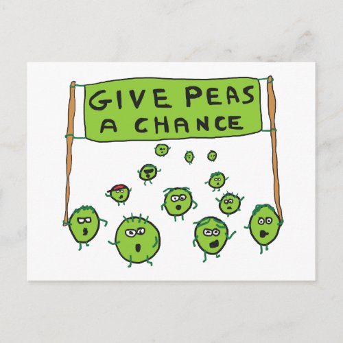 Give Peas A Chance Postcard