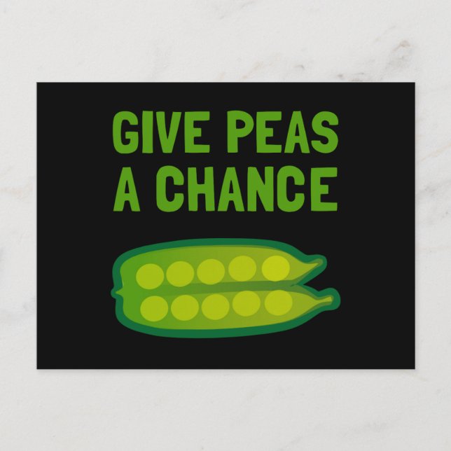 Give Peas A Chance Postcard (Front)