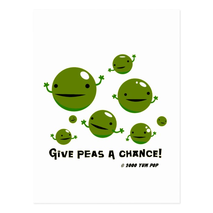 Give Peas a Chance Postcards