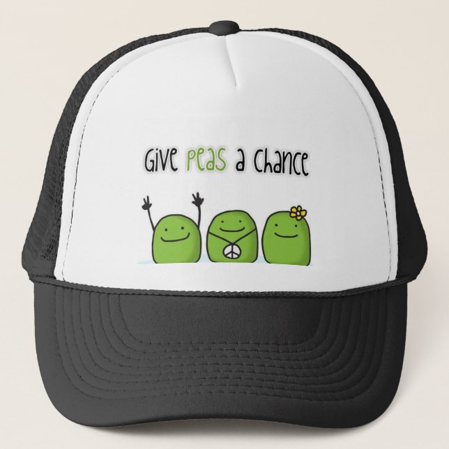 Give Peas a Chance Trucker Hat (Front)