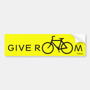 Give room to bikes bumper sticker