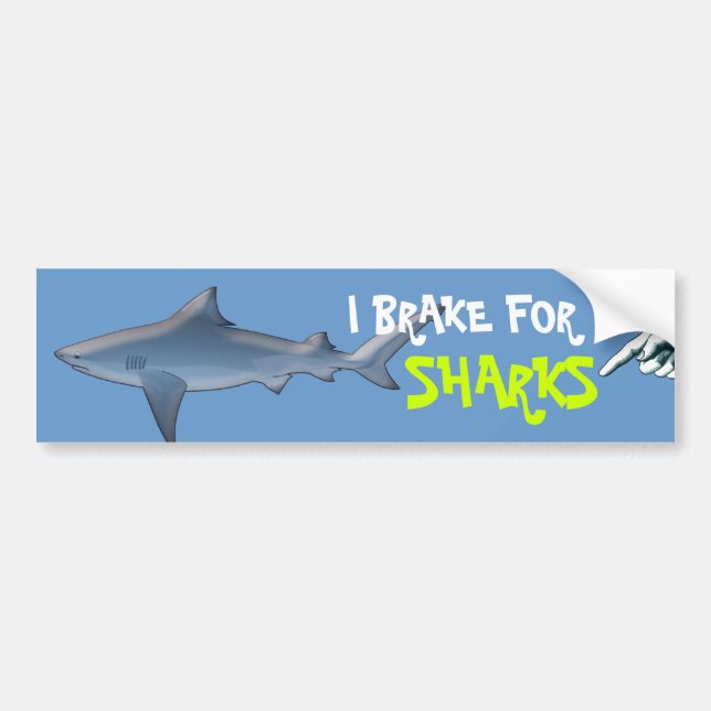 Give Sharks A Break Bumper Sticker (Front)