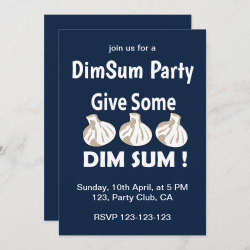 Give Some Dim Sum Party Invitation