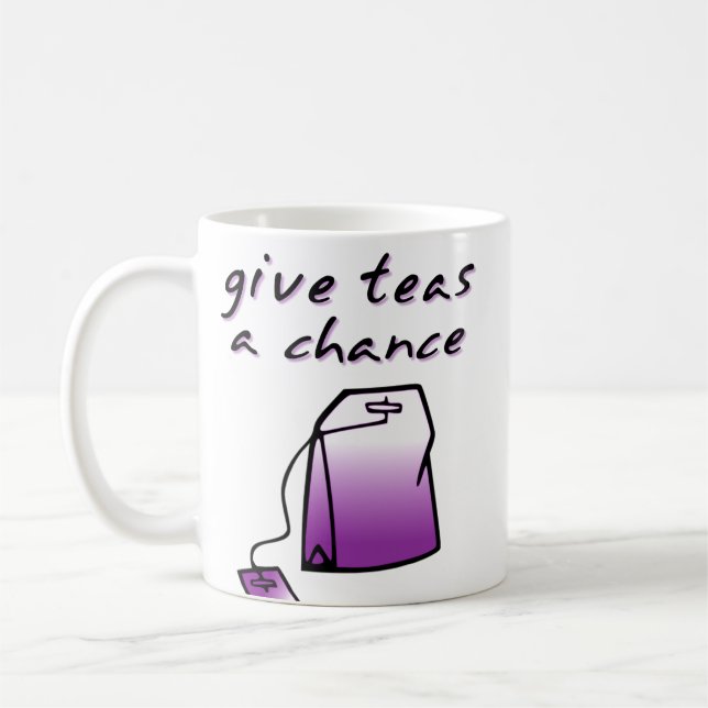 Give Teas A Chance Funny Mug Humor (Left)