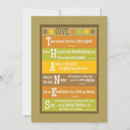 GIVE THANKS 2-Sided Scripture Thanksgiving Card | Zazzle