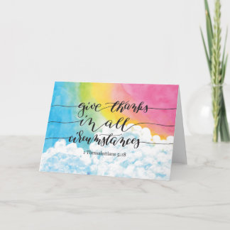 Give Thanks All Circumstances Letterpress Thank You Card