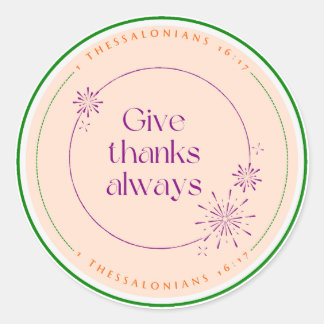 Give thanks always sticker