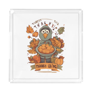 Give Thanks and Share Love Acrylic Tray