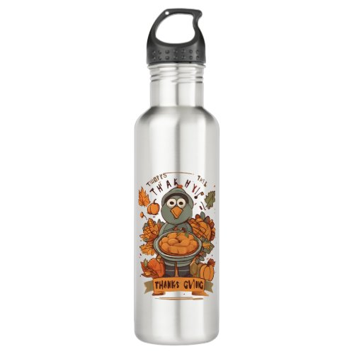 Give Thanks and Share Love  Stainless Steel Water Bottle
