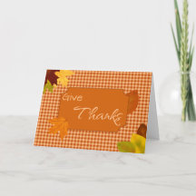 Give Thanks Autumn Holiday Card