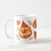 Give Thanks | Autumn Leaves Thanksgiving Coffee Mug (Left)