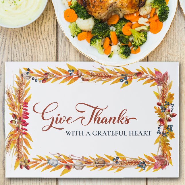 Give Thanks Autumn Thanksgiving Tearaway Placemats (Creator Uploaded)