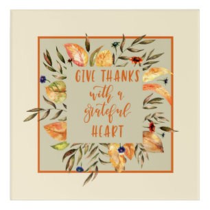 Give Thanks - Autumn Wreath Acryic Art