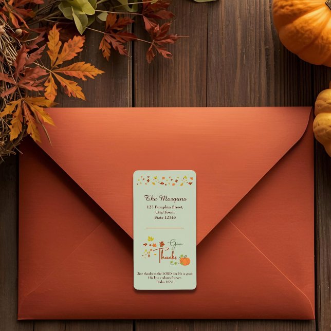 Give Thanks Bible Verse  Label (Creator Uploaded)