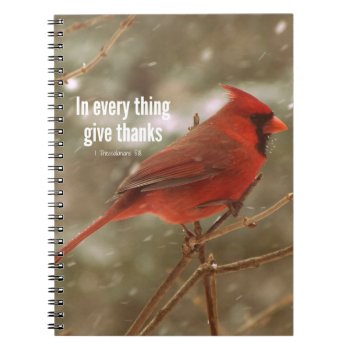 Give Thanks Bible Verse Notebook by Christian_Quote at Zazzle