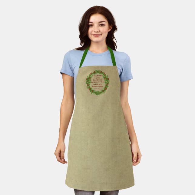 Give Thanks Bless His Name Lord is Good - Apron (Worn)