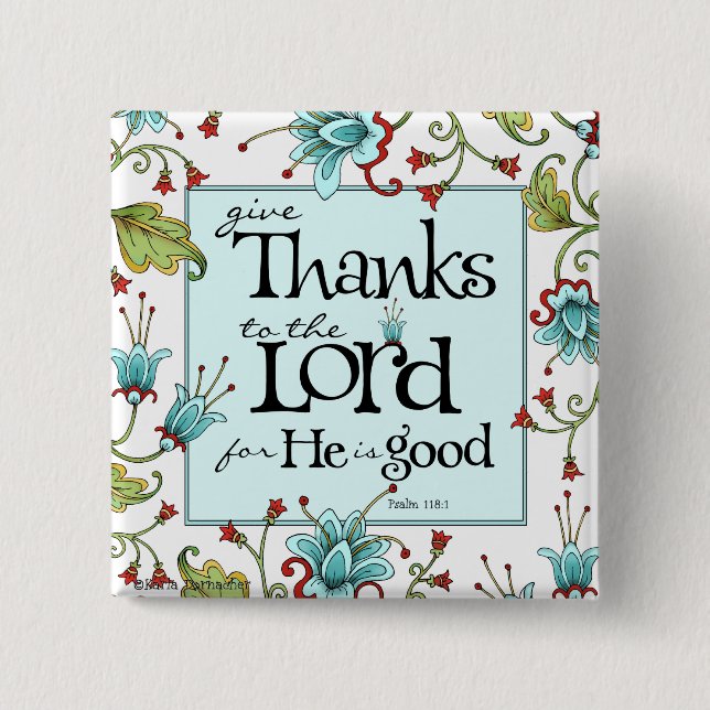 Give Thanks - Button (Front)