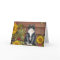 Give Thanks Cat and Sunflowers on Wood Autumn