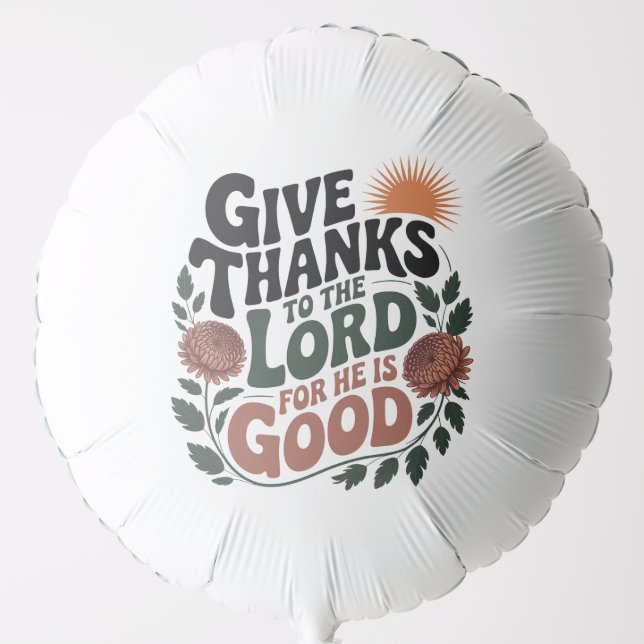 Give Thanks - Christian Balloon (Front)