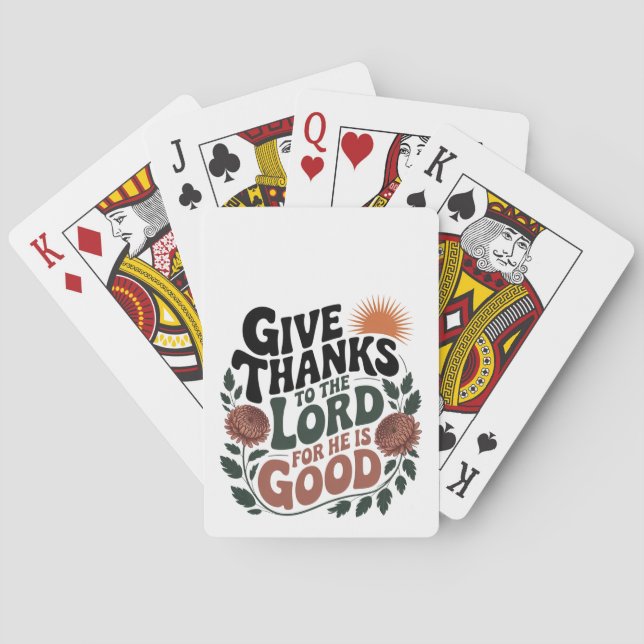 Give Thanks - Christian Poker Cards (Back)