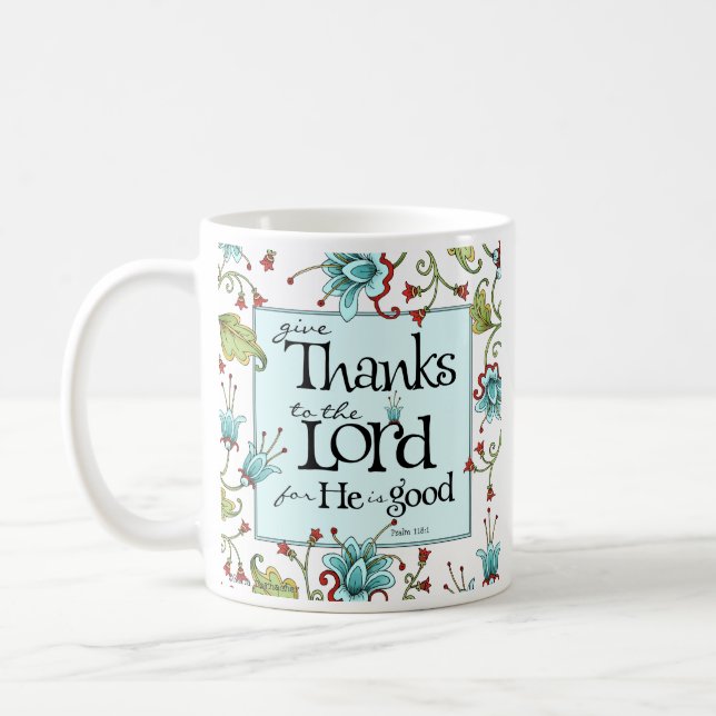 Give Thanks - Coffee Mug (Left)