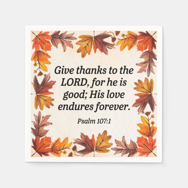 Give Thanks Collection Napkins (Front)