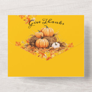 "Give Thanks" Customizable Dinner Invitation
