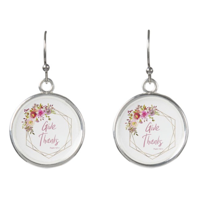 Give Thanks Earrings (Front)