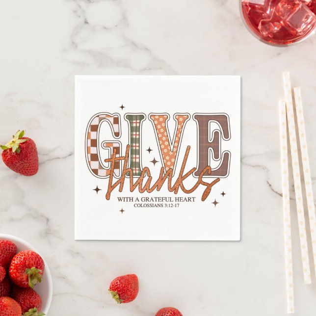  Give Thanks Fall  Napkins (Insitu)