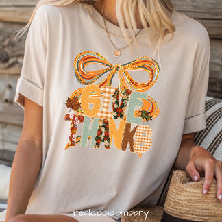 Give Thanks Fall Season T Shirt