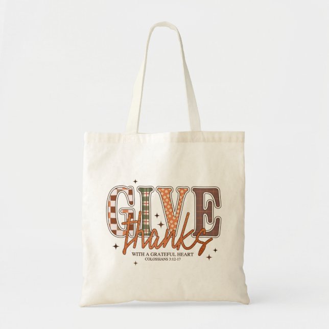  Give Thanks Fall  Tote Bag (Front)