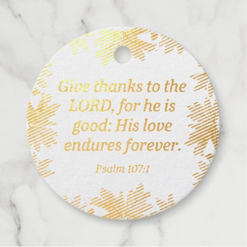 Give Thanks  Foil Favor Tags