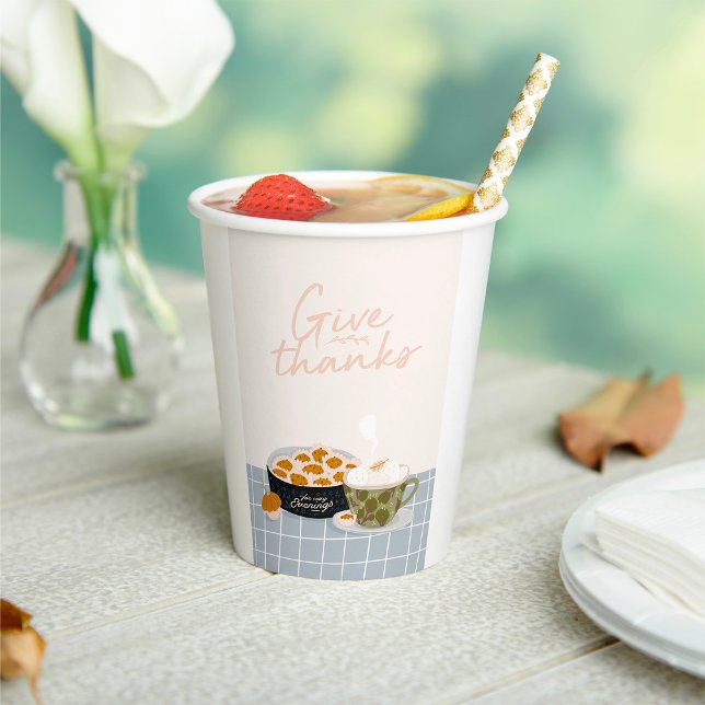 Give Thanks For Cozy Evenings Autumn Treats Paper Cups (Creator Uploaded)