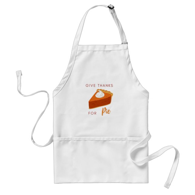 Give Thanks for PIE Adult Apron (Front)