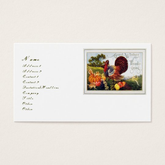 Give Thanks for Thanksgiving Business Card