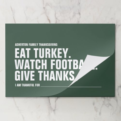 Give thanks fun simple modern green Thanksgiving Paper Pad