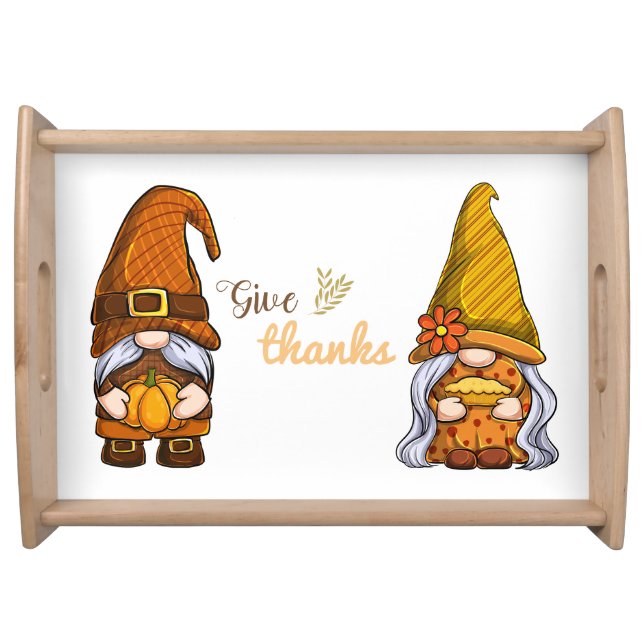 Give Thanks Gmomes Serving Tray (Front)